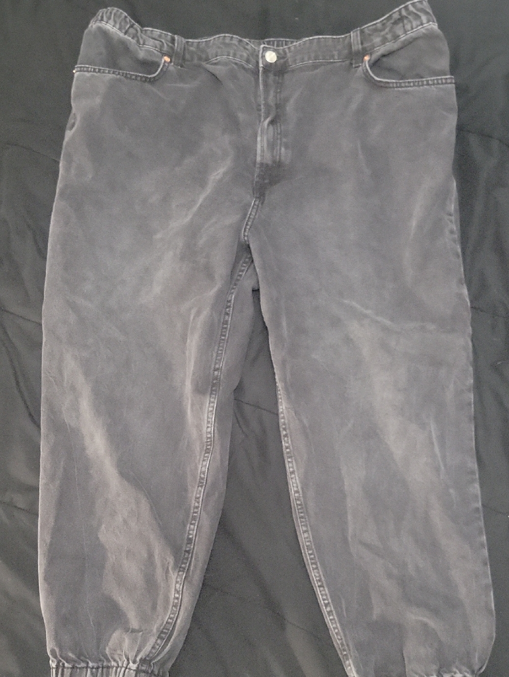 Divided Plus XXL Mom Joggers In Faded Black